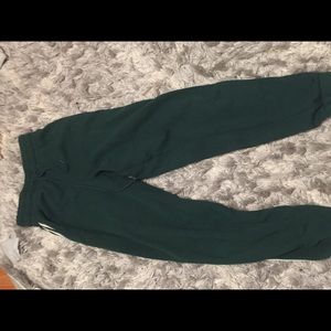 dark green sweatpants